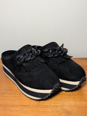 Pierre Dumas Paloma Platform Fashion Mule Sneakers Faux Suede Women's Size 8.5